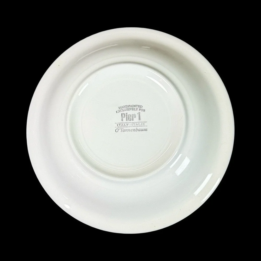 Pier 1 O' Tannenbaum SOUP BOWLS Christmas Trees Cereal Bowl 8 ¼